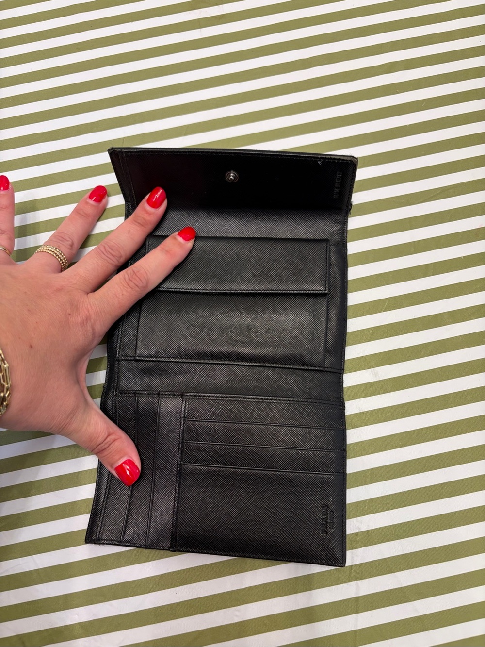 Prada Black Nylon Trifold Wallet - Picture 6 of 6